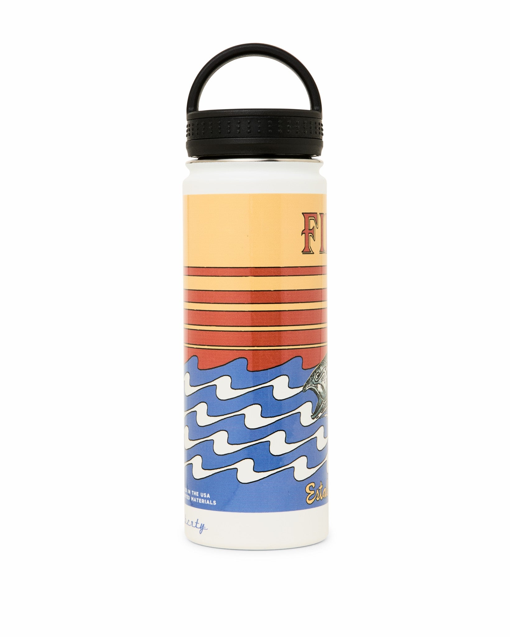 Filson Gear Insulated Water Bottle - White / Dusk Fish