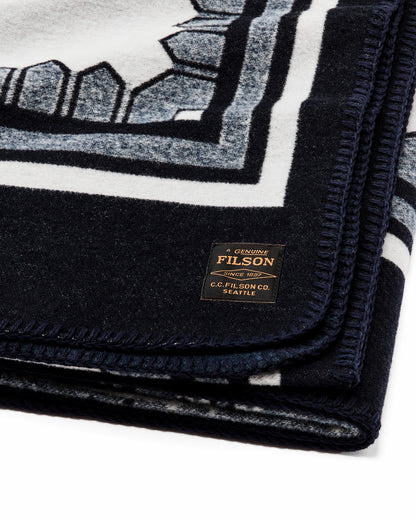 Filson Gear Wool-blend Blanket - Navy / Mountain Sea