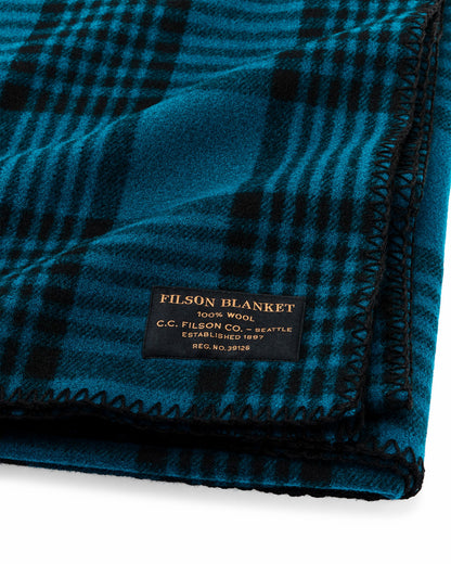 Filson Gear Mackinaw Wool Blanket - Blue / Black Plaid