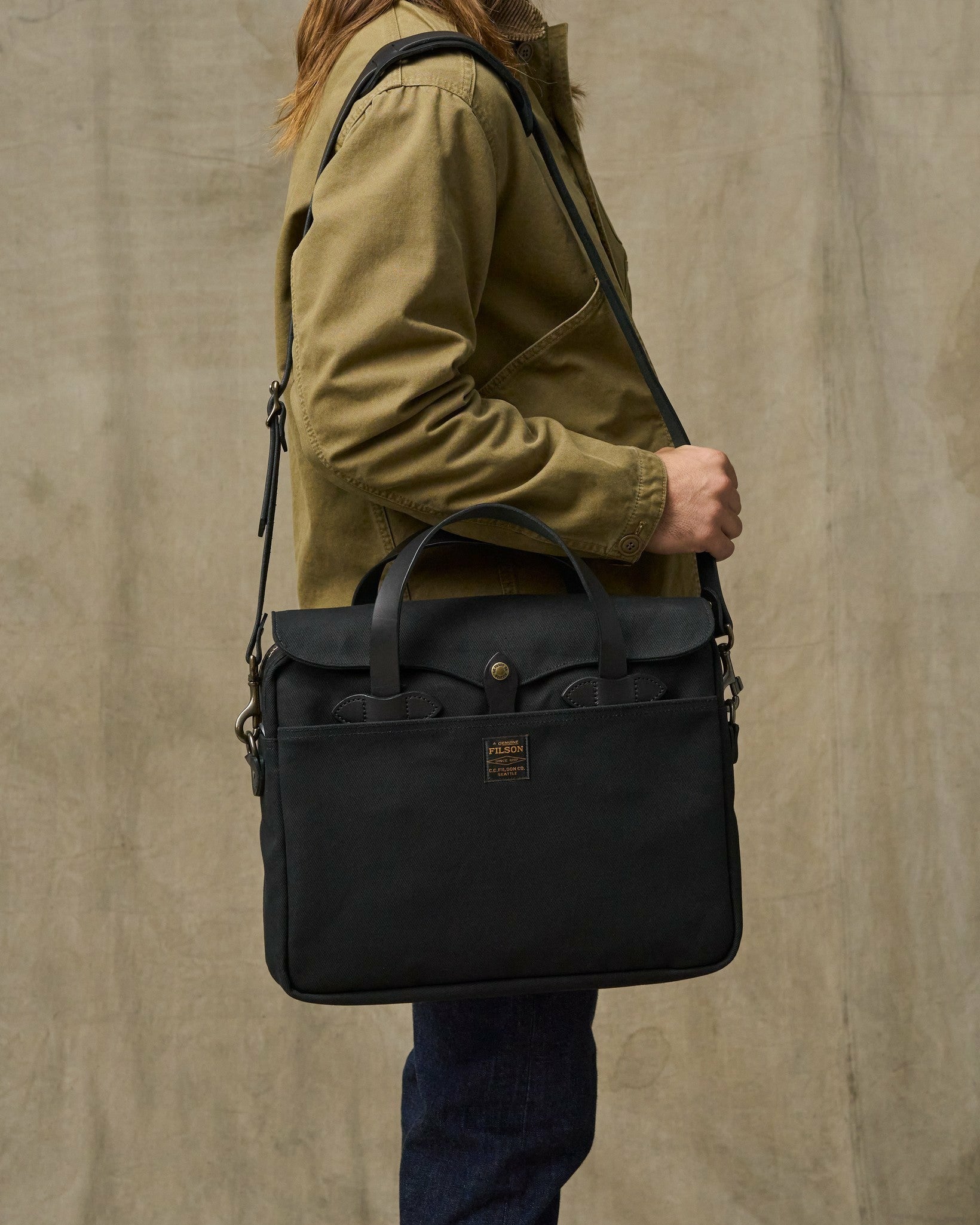 Filson Bags Rugged Twill Original Briefcase - Black