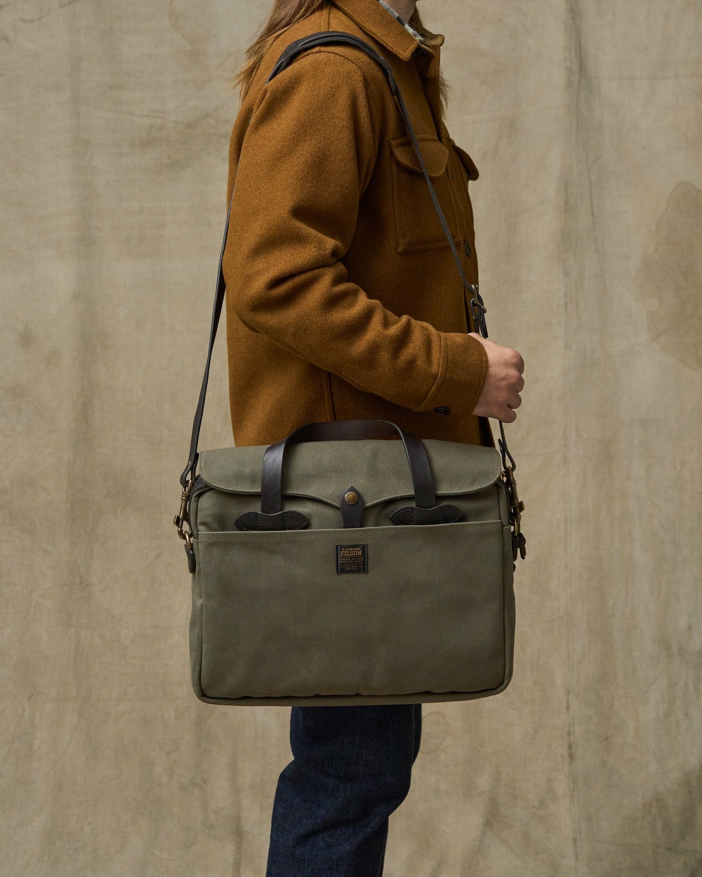 Filson Bags Rugged Twill Original Briefcase - Otter Green