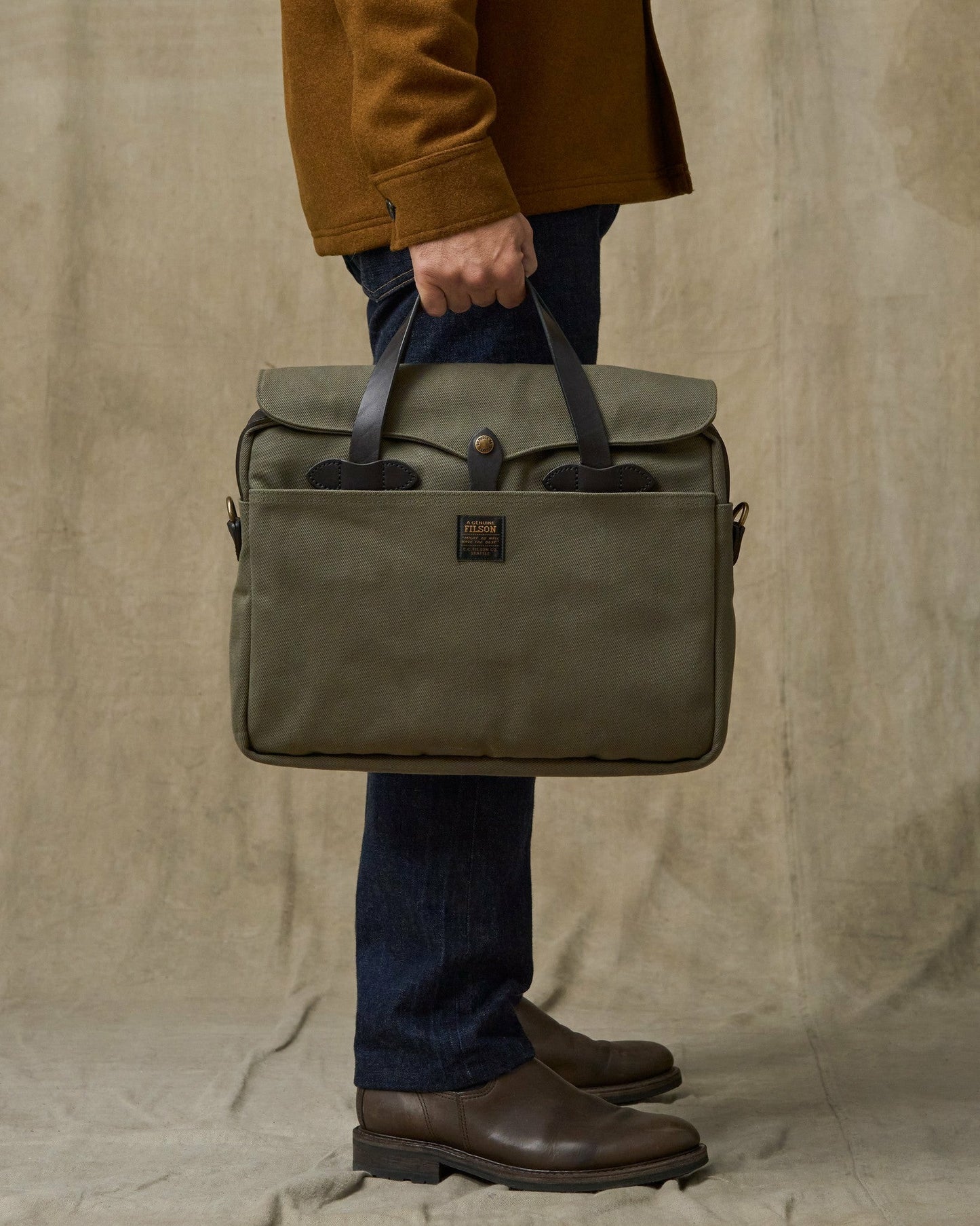Filson Bags Rugged Twill Original Briefcase - Otter Green