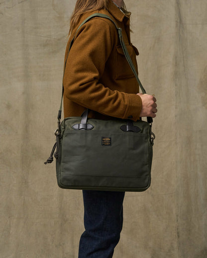 Filson Bags Tin Cloth Compact Briefcase - Otter Green