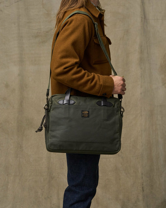 Filson Bags Tin Cloth Compact Briefcase - Otter Green