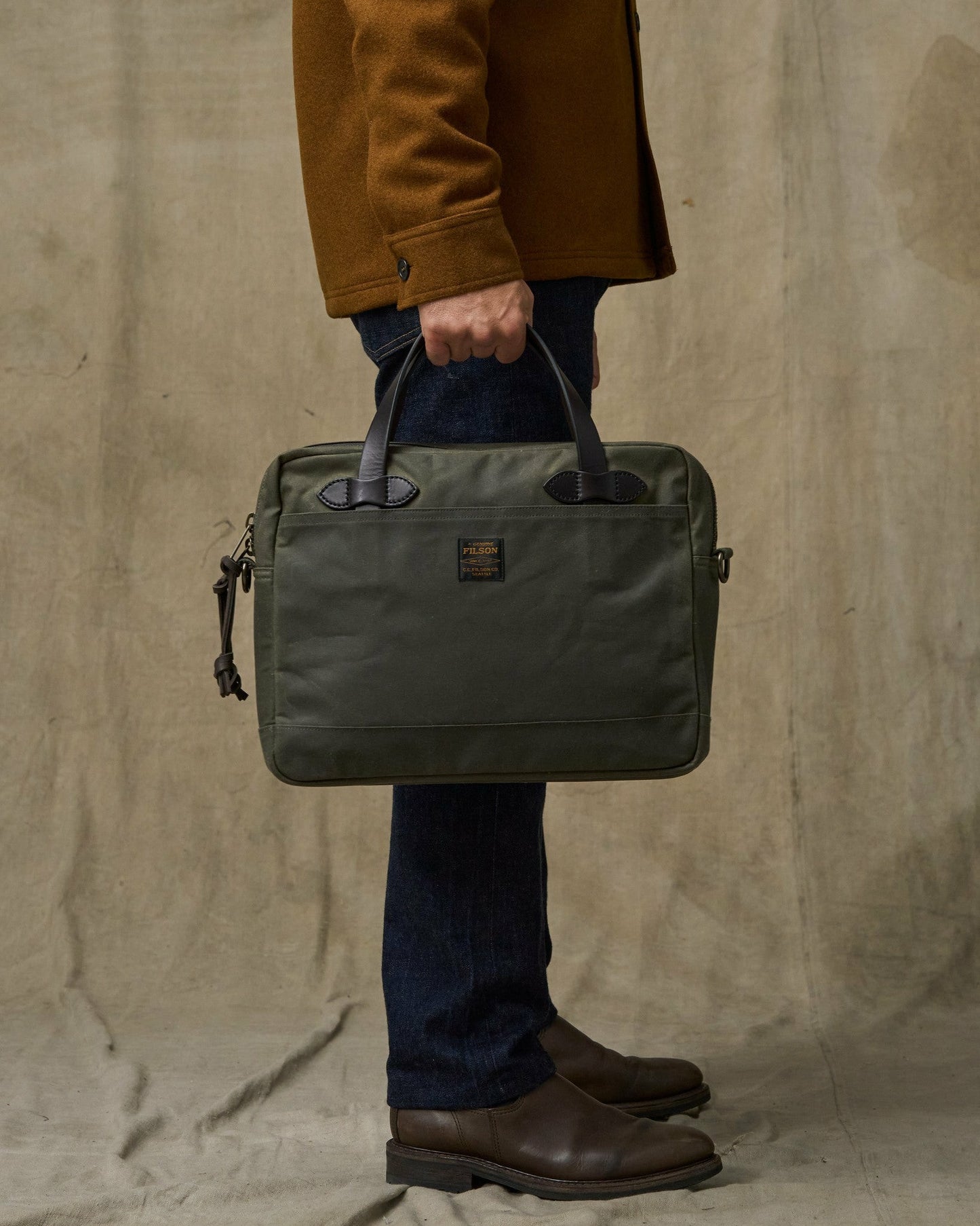 Filson Bags Tin Cloth Compact Briefcase - Otter Green