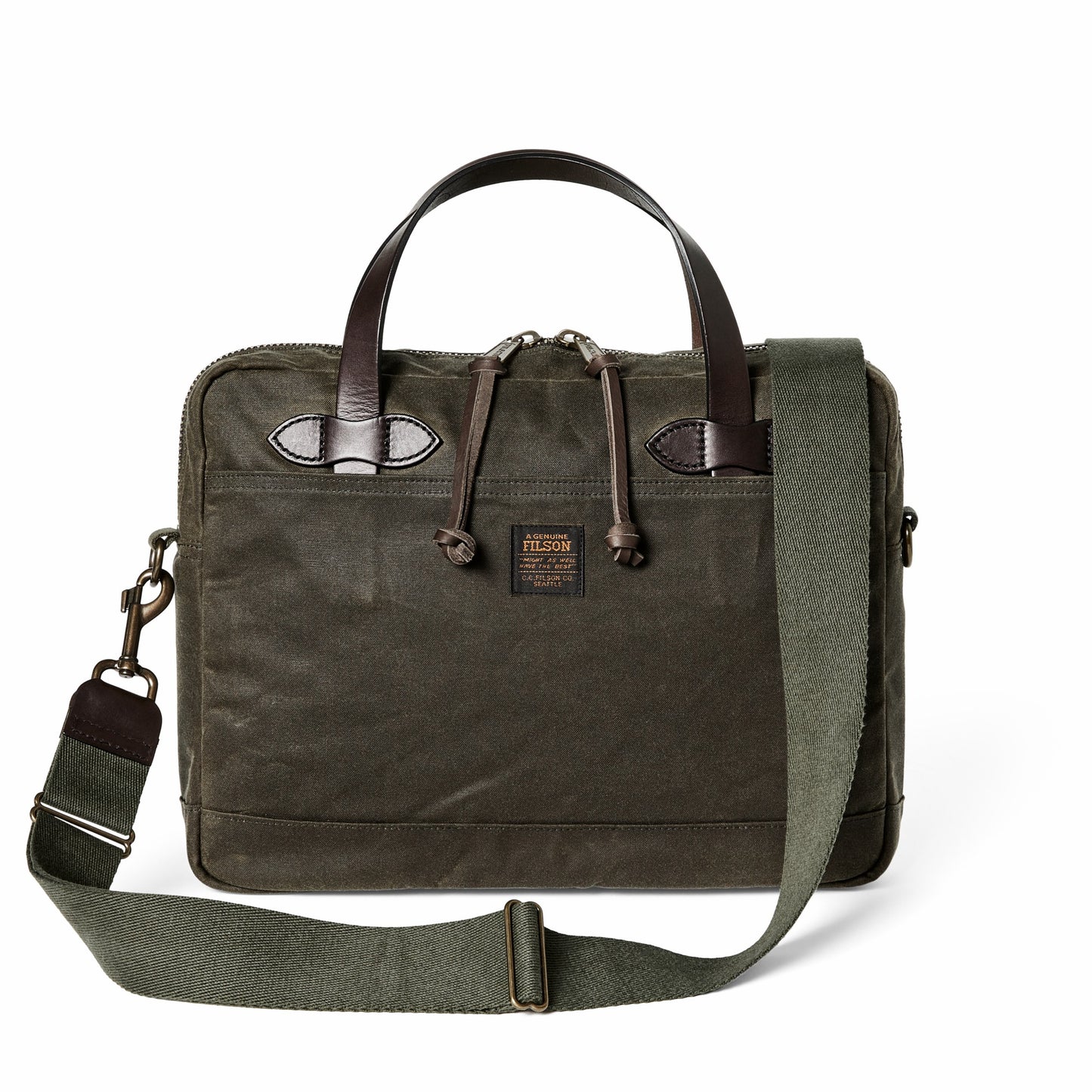 Filson Bags Tin Cloth Compact Briefcase - Otter Green