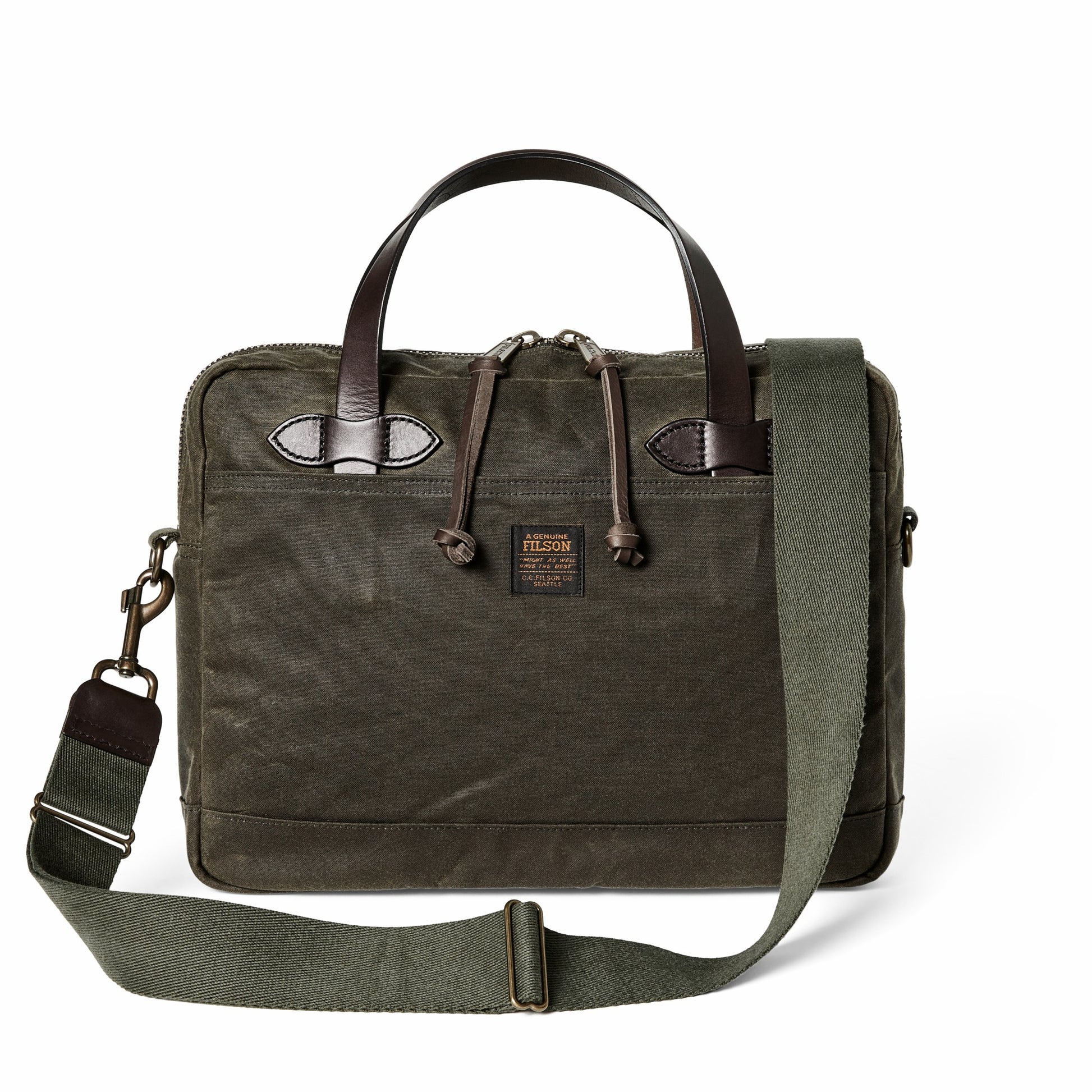 Filson Bags Tin Cloth Compact Briefcase - Otter Green