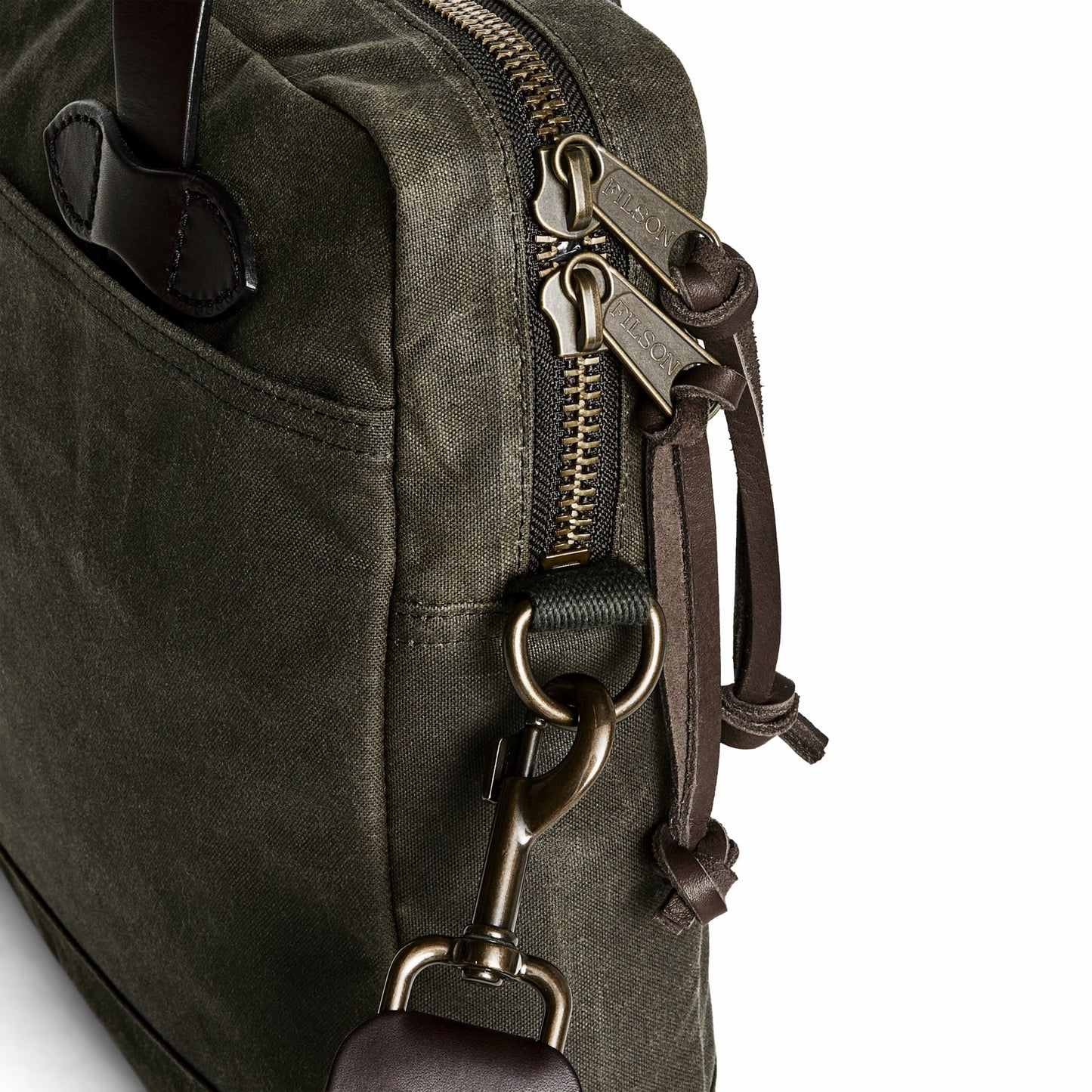 Filson Bags Tin Cloth Compact Briefcase - Otter Green