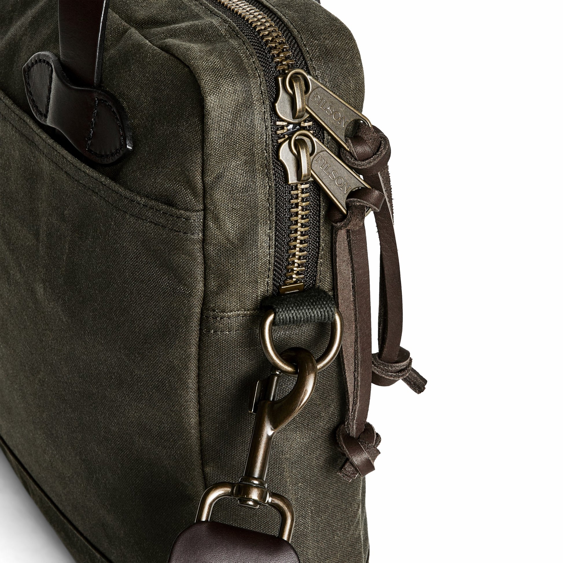 Filson Bags Tin Cloth Compact Briefcase - Otter Green