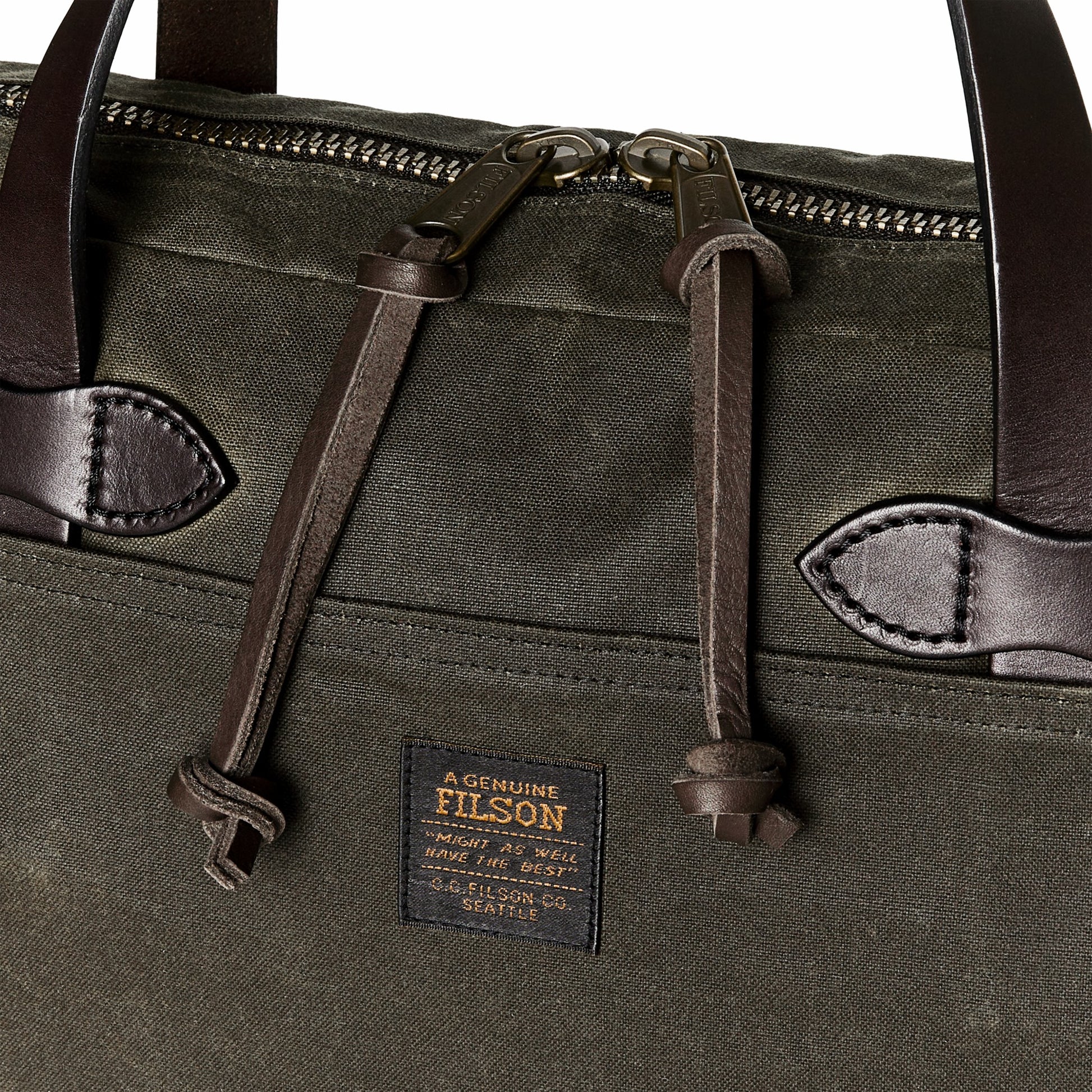 Filson Bags Tin Cloth Compact Briefcase - Otter Green