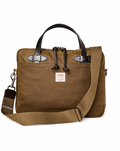 Filson Bags Tin Cloth Compact Briefcase - Dark Tan