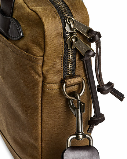Filson Bags Tin Cloth Compact Briefcase - Dark Tan