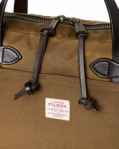 Filson Bags Tin Cloth Compact Briefcase - Dark Tan