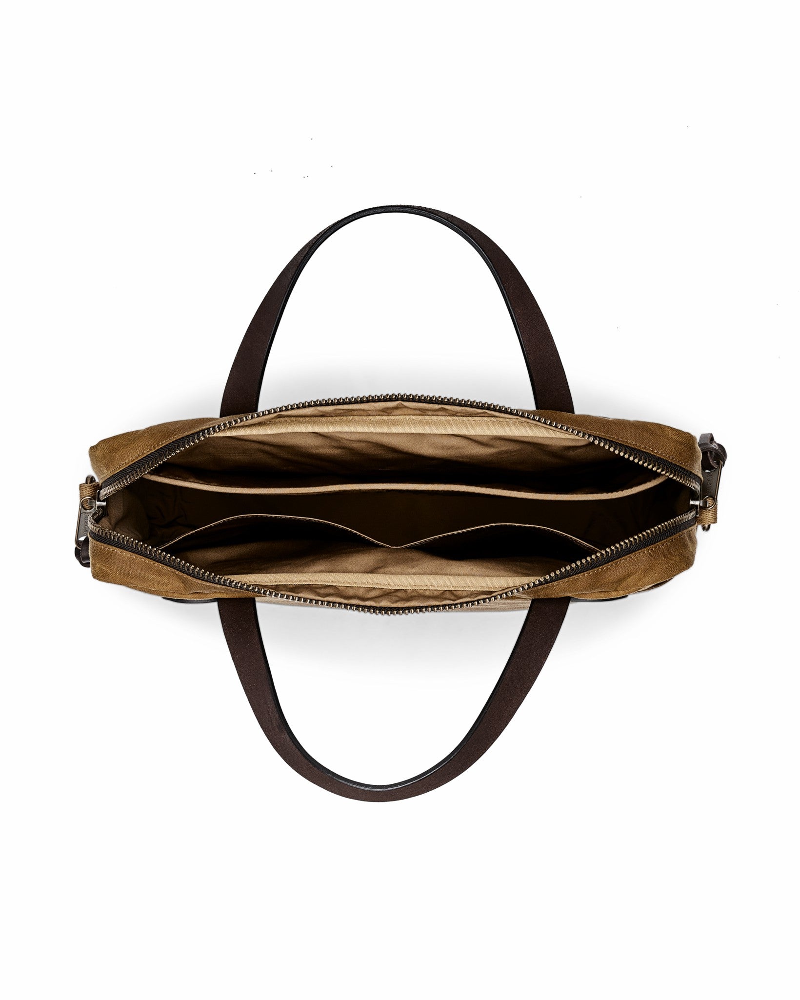 Filson Bags Tin Cloth Compact Briefcase - Dark Tan