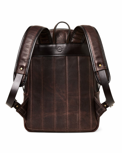 Filson Bags Heritage Leather Journeyman Backpack - Ballard Brown