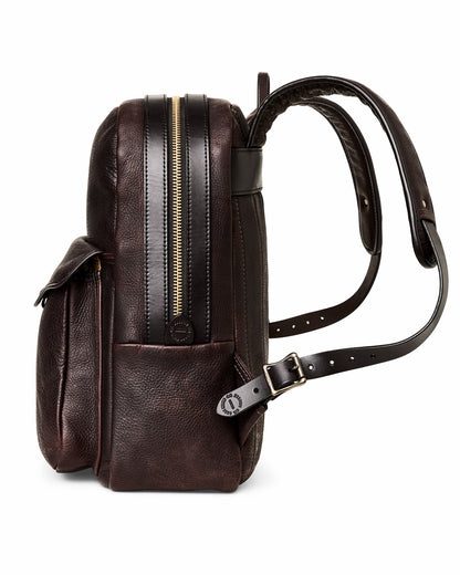 Filson Bags Heritage Leather Journeyman Backpack - Ballard Brown