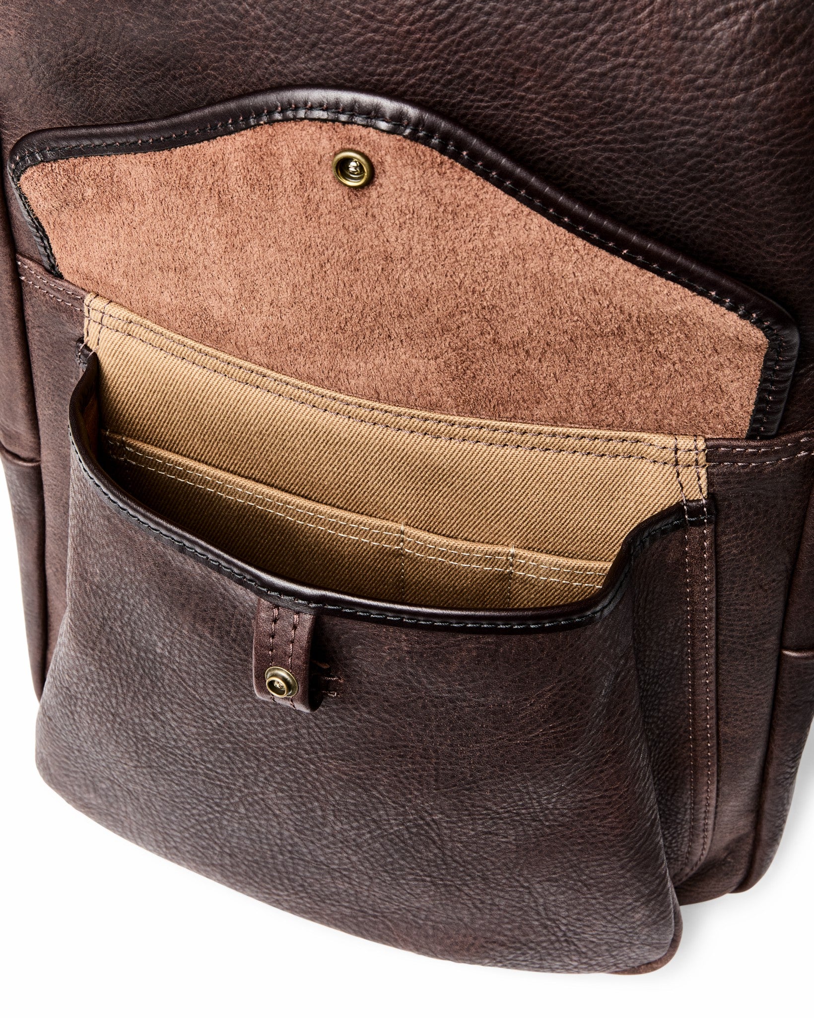 Filson Bags Heritage Leather Journeyman Backpack - Ballard Brown