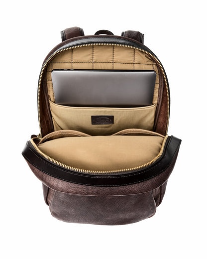 Filson Bags Heritage Leather Journeyman Backpack - Ballard Brown