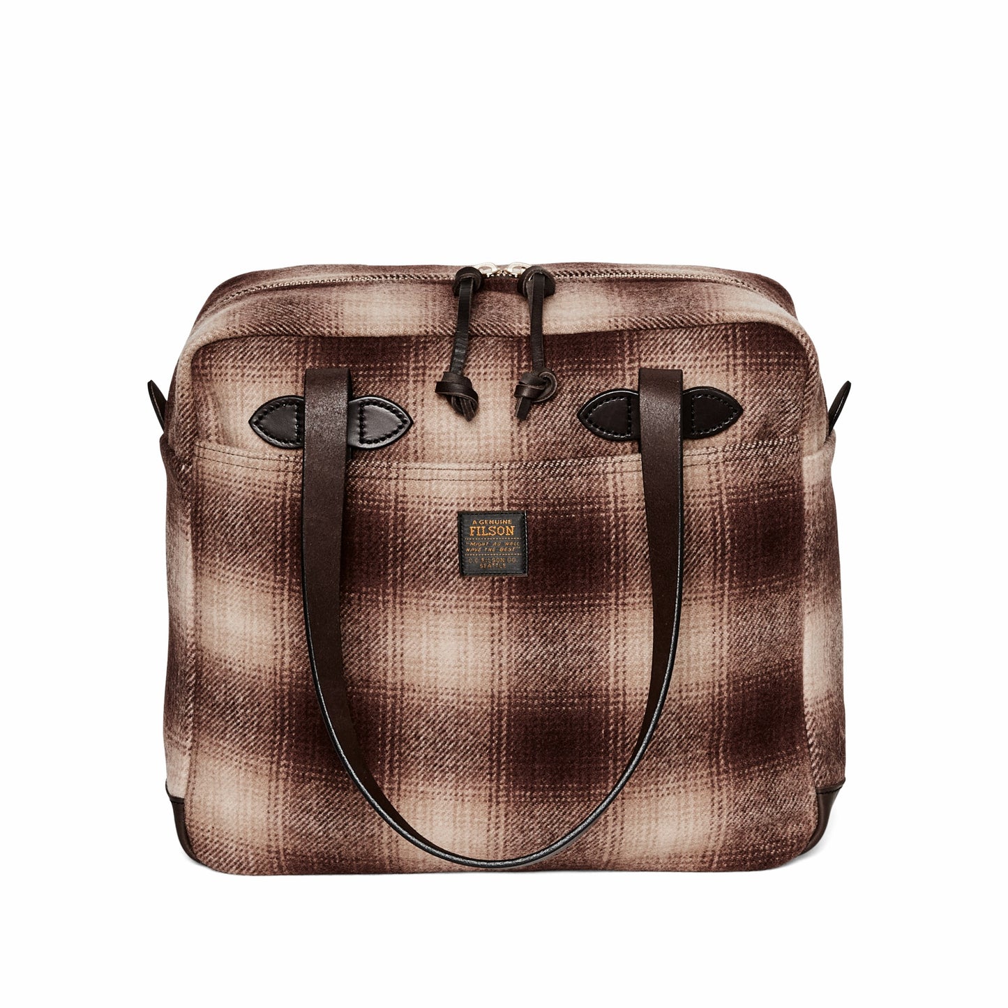 Filson Bags Mackinaw Wool Zipper Tote Bag - Brown / Tan Ombre