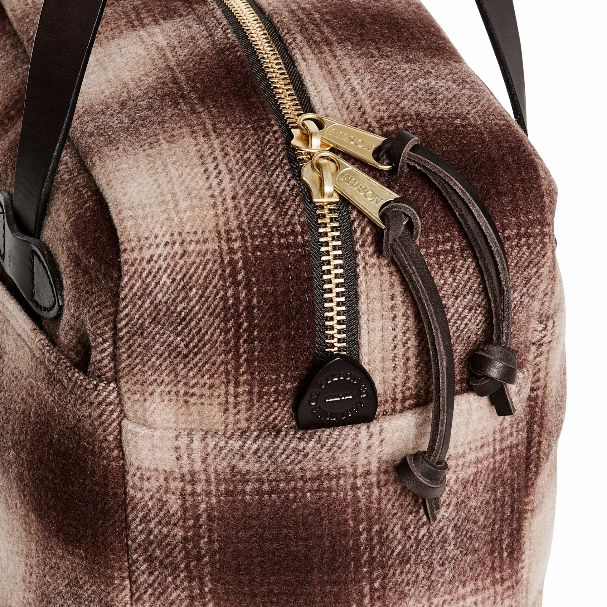 Filson Bags Mackinaw Wool Zipper Tote Bag - Brown / Tan Ombre