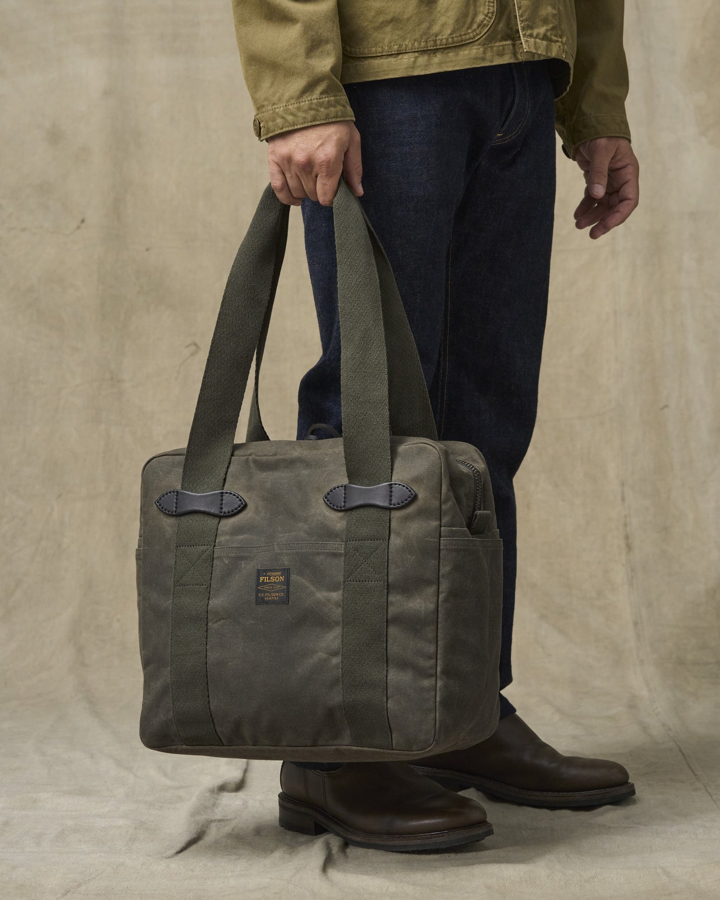 Filson Bags Tin Cloth Zipper Tote Bag