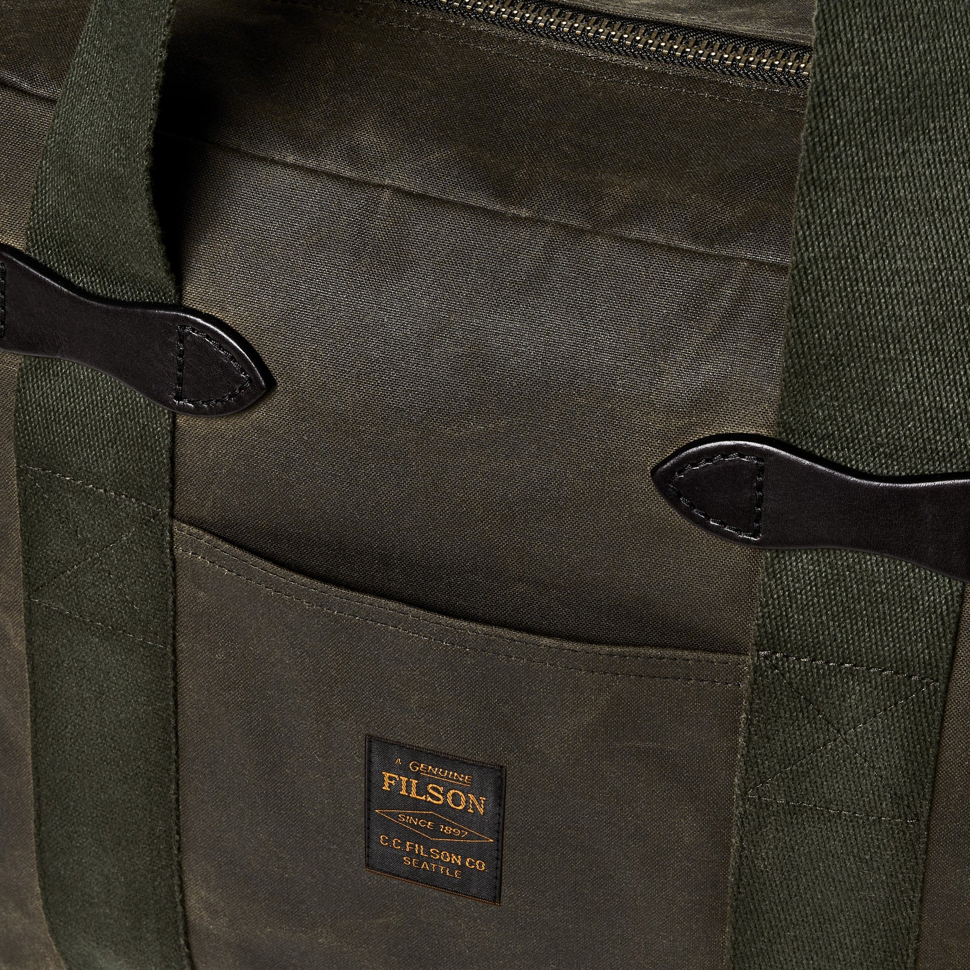 Filson Bags Tin Cloth Zipper Tote Bag