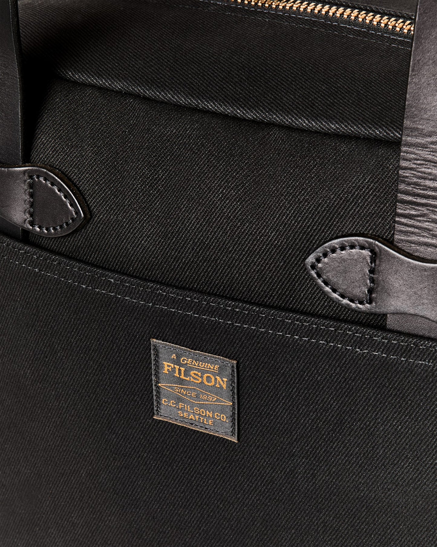 Filson Bags Rugged Twill Zipper Tote Bag - Black
