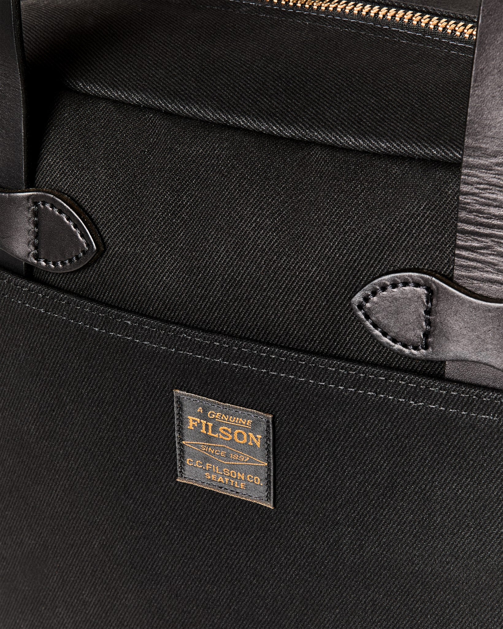 Filson Bags Rugged Twill Zipper Tote Bag - Black