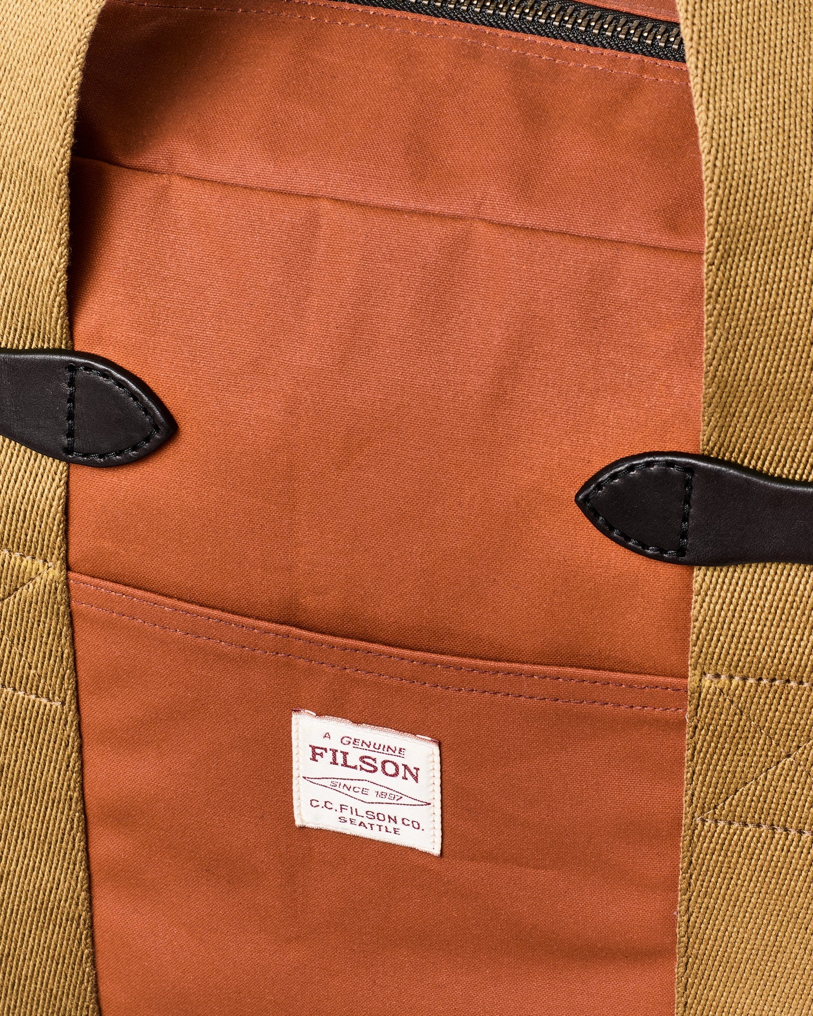 Filson Bags Tin Cloth Zipper Tote Bag
