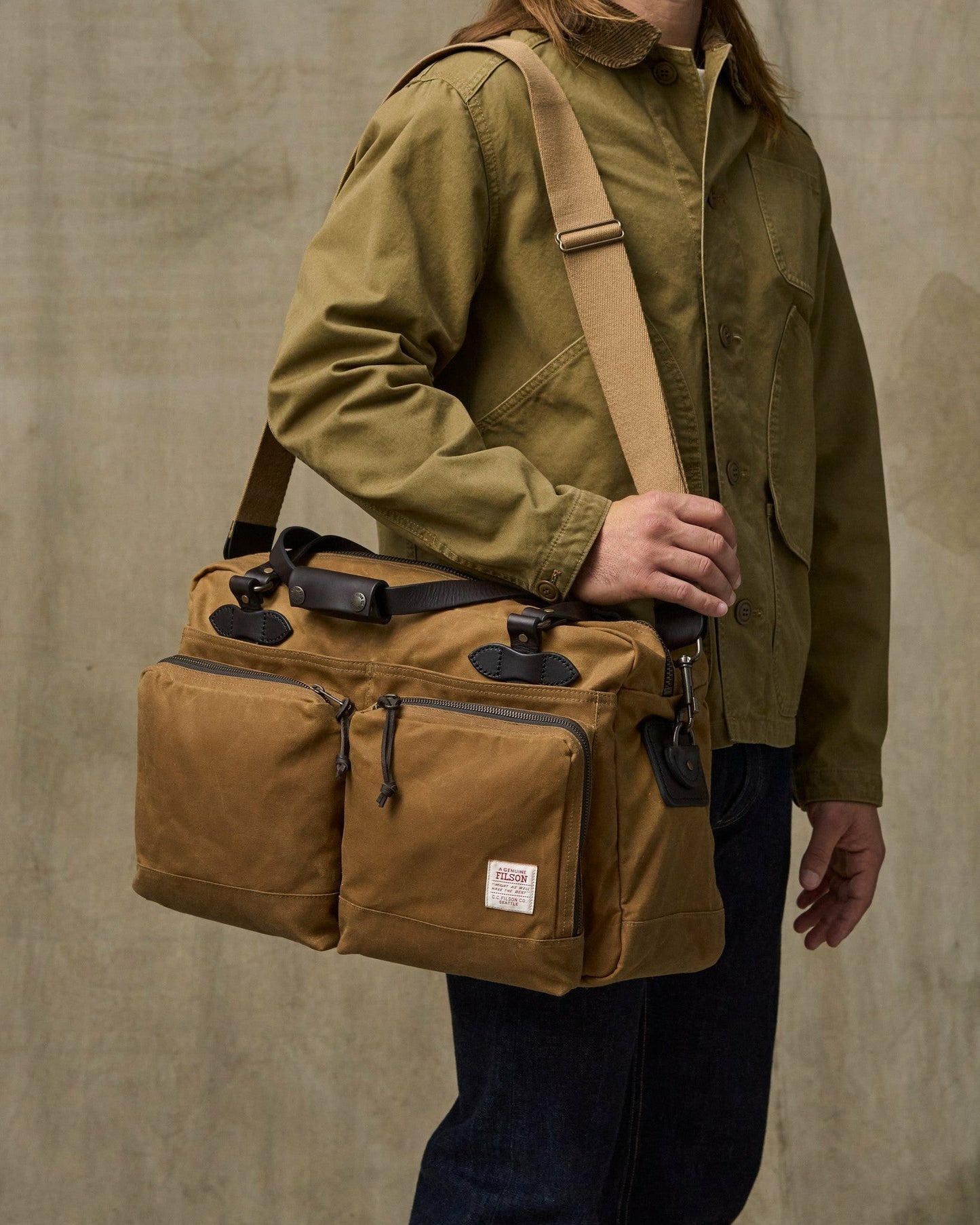 Filson Bags 48 Hour Tin Cloth Duffle Bag - Dark Tan